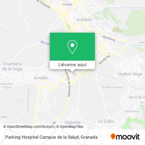 Mapa Parking Hospital Campus de la Salud