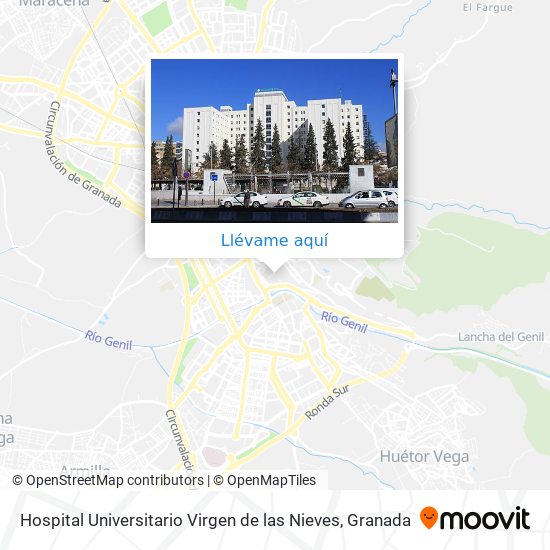 Mapa Hospital Universitario Virgen de las Nieves