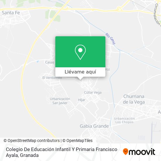 Mapa Colegio De Educación Infantil Y Primaria Francisco Ayala