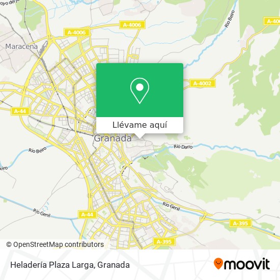 Mapa Heladería Plaza Larga