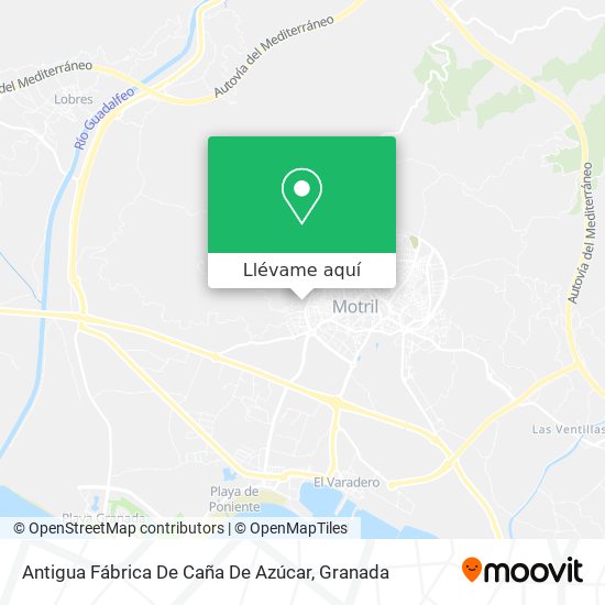 Mapa Antigua Fábrica De Caña De Azúcar