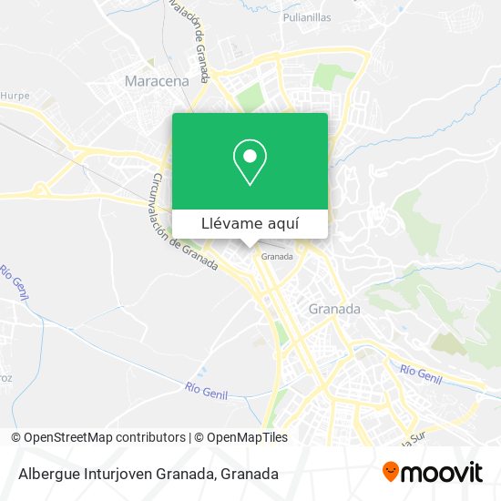 Mapa Albergue Inturjoven Granada