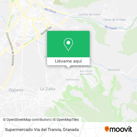 Mapa Supermercado Vía del Tranvía