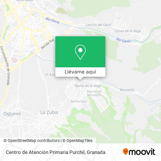 Mapa Centro de Atención Primaria Purchil