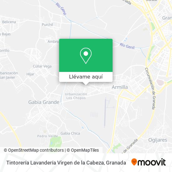 Mapa Tintorería Lavandería Virgen de la Cabeza