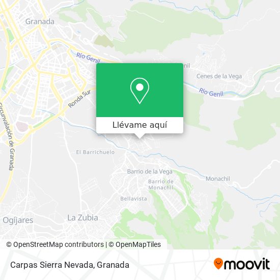 Mapa Carpas Sierra Nevada