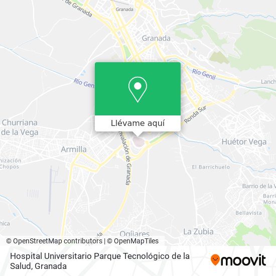 Mapa Hospital Universitario Parque Tecnológico de la Salud