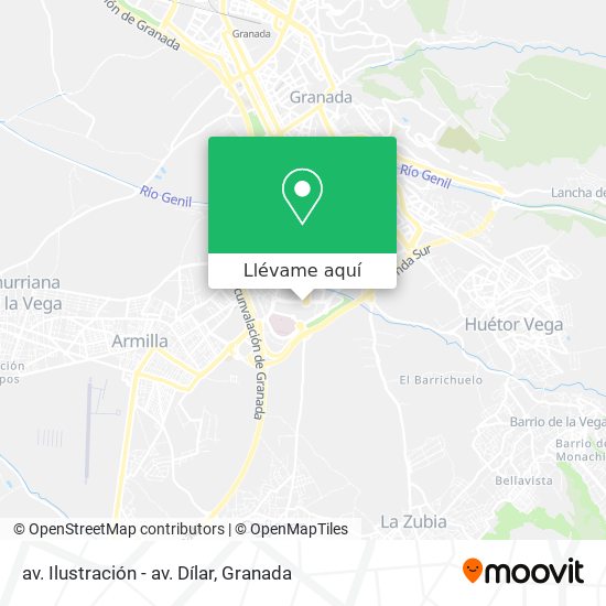 Mapa av. Ilustración - av. Dílar