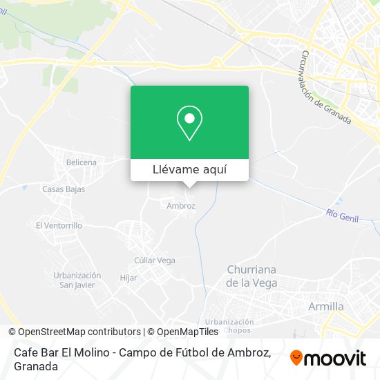 Mapa Cafe Bar El Molino - Campo de Fútbol de Ambroz