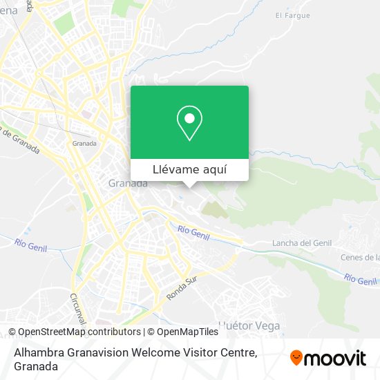 Mapa Alhambra Granavision Welcome Visitor Centre