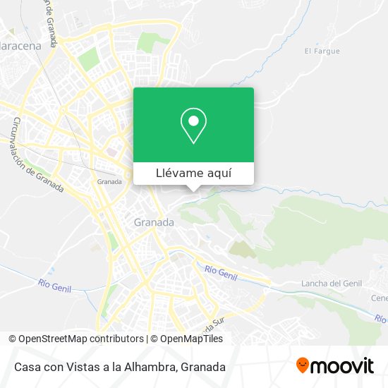 Mapa Casa con Vistas a la Alhambra