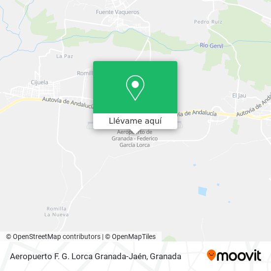 Mapa Aeropuerto F. G. Lorca Granada-Jaén