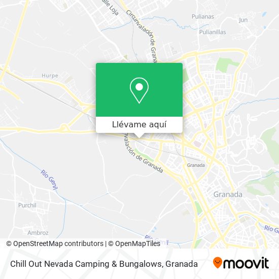 Mapa Chill Out Nevada Camping & Bungalows