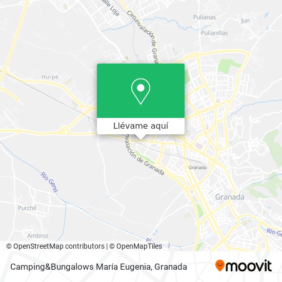 Mapa Camping&Bungalows María Eugenia