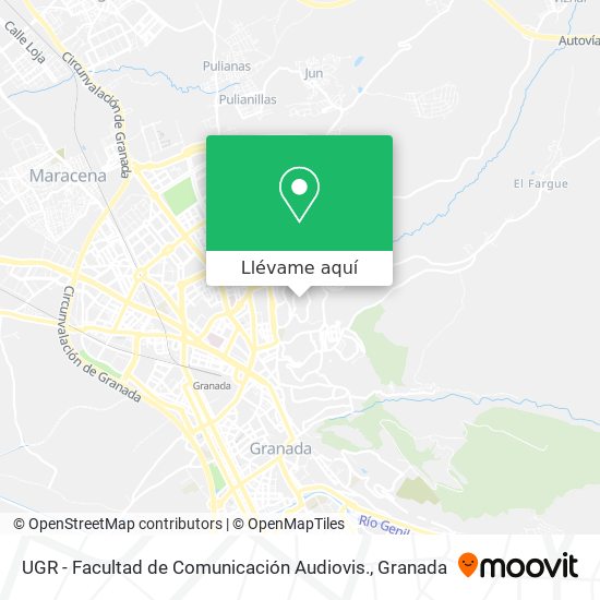 Mapa UGR - Facultad de Comunicación Audiovis.