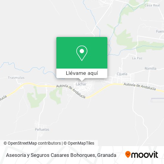 Mapa Asesoría y Seguros Casares Bohorques