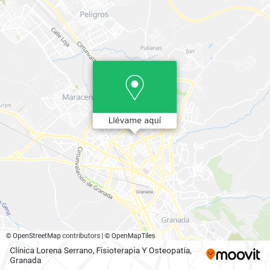 Mapa Clínica Lorena Serrano, Fisioterapia Y Osteopatía