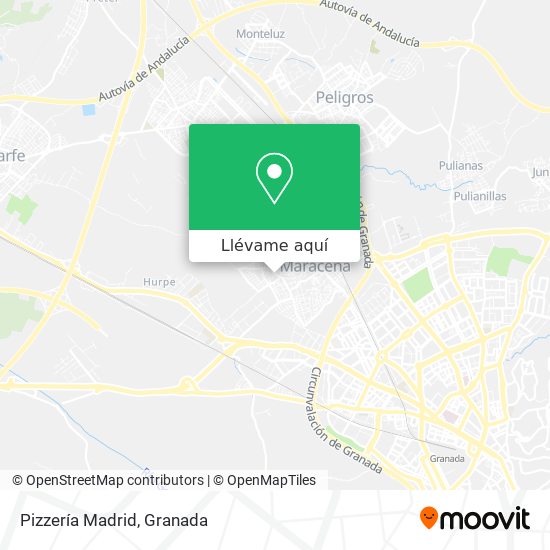 Mapa Pizzería Madrid