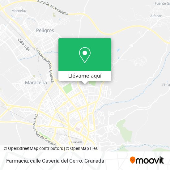 Mapa Farmacia, calle Casería del Cerro
