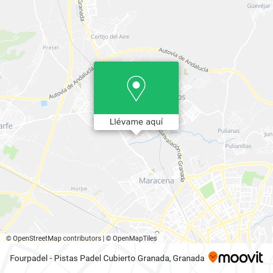 Mapa Fourpadel - Pistas Padel Cubierto Granada