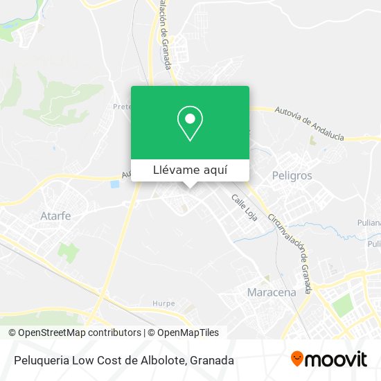 Mapa Peluqueria Low Cost de Albolote