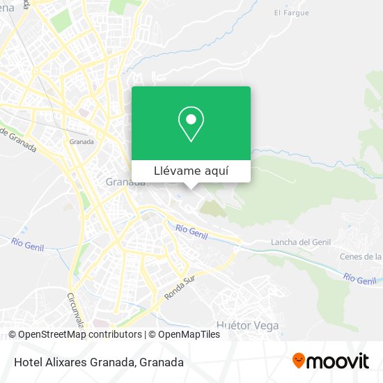 Mapa Hotel Alixares Granada