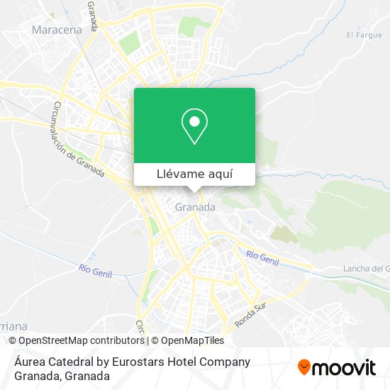 Mapa Áurea Catedral by Eurostars Hotel Company Granada