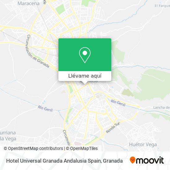 Mapa Hotel Universal Granada Andalusia Spain