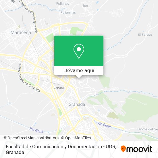 Mapa Facultad de Comunicación y Documentación - UGR