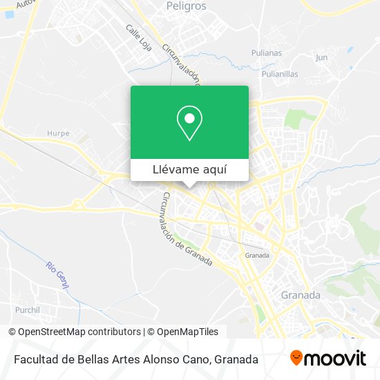 Mapa Facultad de Bellas Artes Alonso Cano
