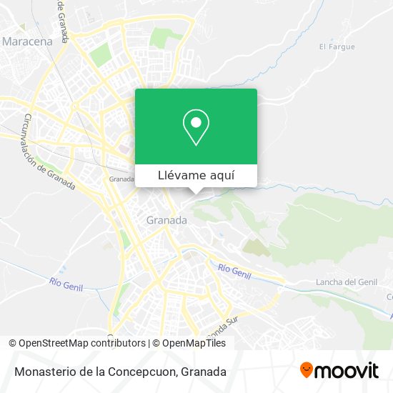 Mapa Monasterio de la Concepcuon