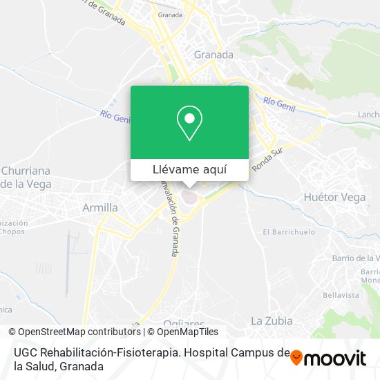 Mapa UGC Rehabilitación-Fisioterapia. Hospital Campus de la Salud
