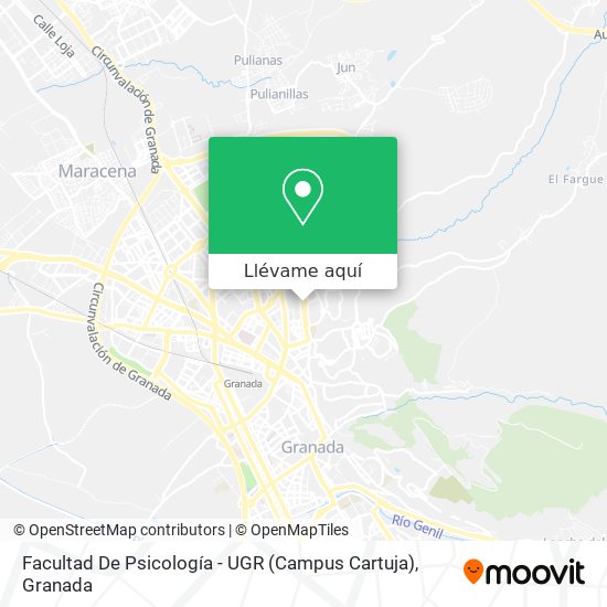 Mapa Facultad De Psicología - UGR (Campus Cartuja)
