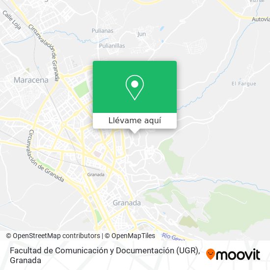 Mapa Facultad de Comunicación y Documentación (UGR)