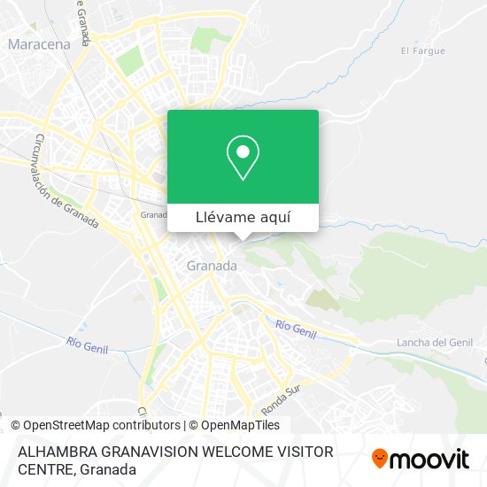 Mapa ALHAMBRA GRANAVISION WELCOME VISITOR CENTRE