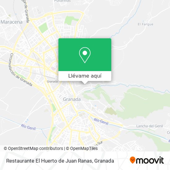 Mapa Restaurante El Huerto de Juan Ranas