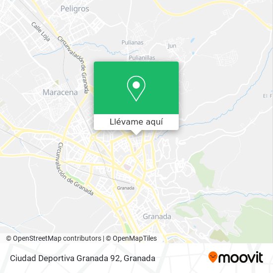 Mapa Ciudad Deportiva Granada 92