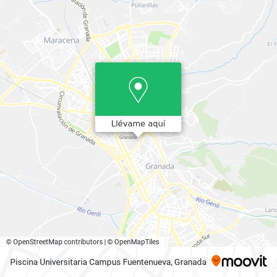 Mapa Piscina Universitaria Campus Fuentenueva