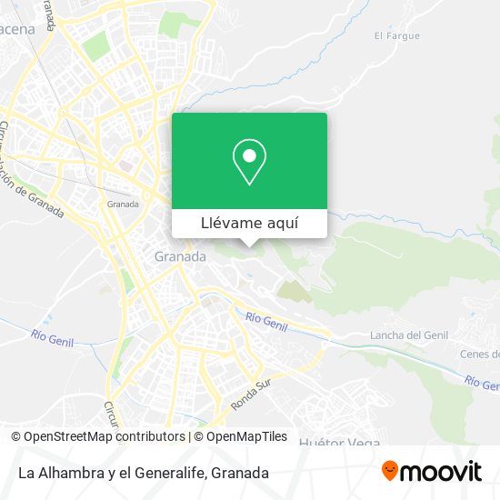 Mapa La Alhambra y el Generalife