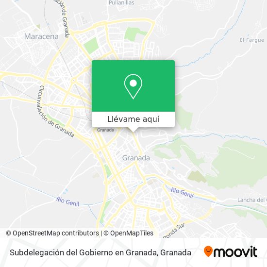 Mapa Subdelegación del Gobierno en Granada