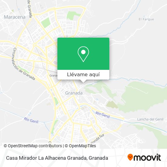 Mapa Casa Mirador La Alhacena Granada