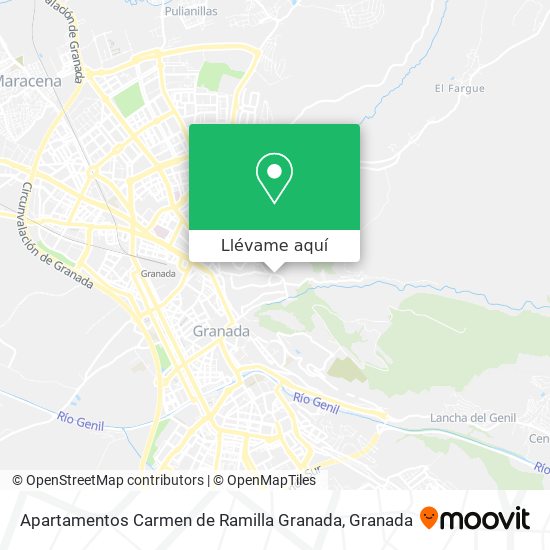 Mapa Apartamentos Carmen de Ramilla Granada