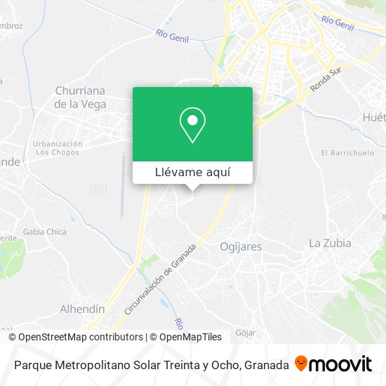 Mapa Parque Metropolitano Solar Treinta y Ocho