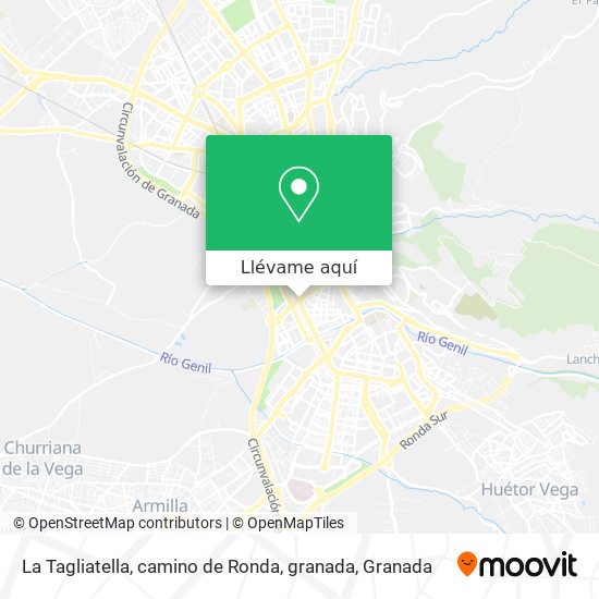 Mapa La Tagliatella, camino de Ronda, granada