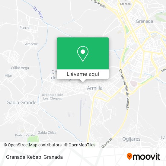 Mapa Granada Kebab