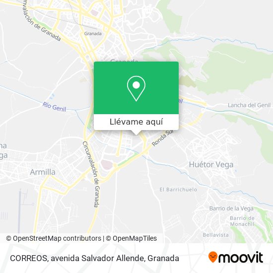 Mapa CORREOS, avenida Salvador Allende