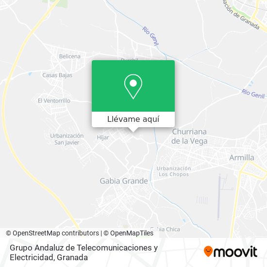 Mapa Grupo Andaluz de Telecomunicaciones y Electricidad