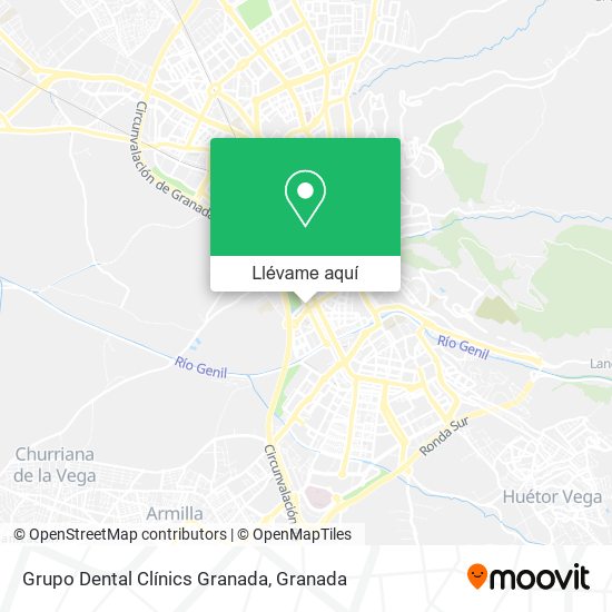 Mapa Grupo Dental Clínics Granada