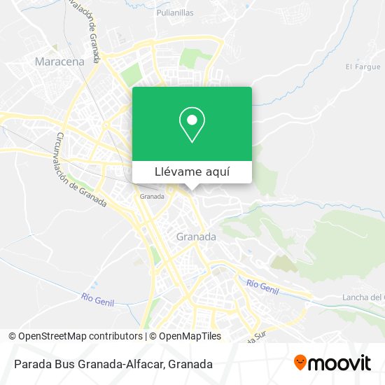 Mapa Parada Bus Granada-Alfacar