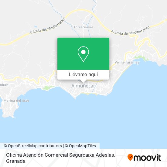 Mapa Oficina Atención Comercial Segurcaixa Adeslas